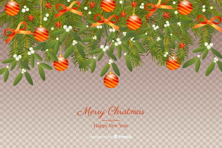 Vector gratuito navidad y año nuevo fondo transparente