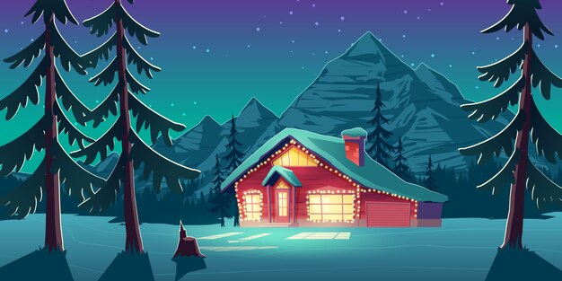 Navidad en Canadá ilustración vectorial de dibujos animados