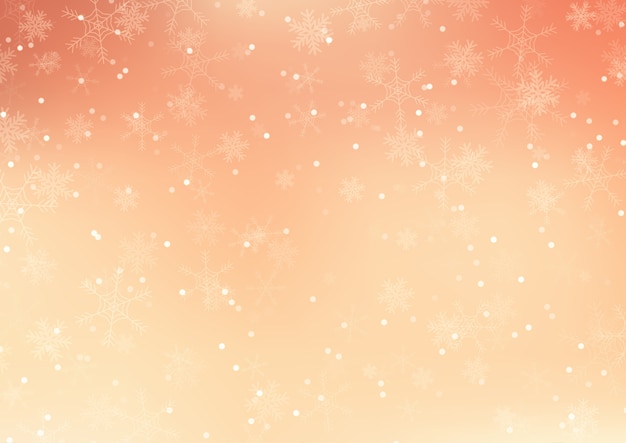 Navidad con diseño de copos de nieve cayendo