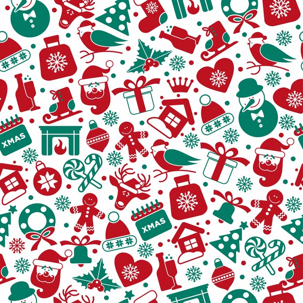Navidad sin patrón de iconos.