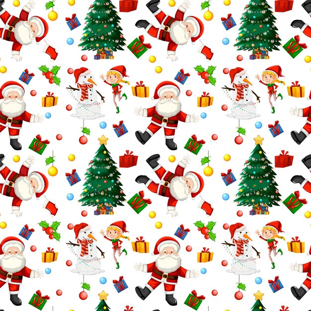 navidad, santa claus, seamless, patrón