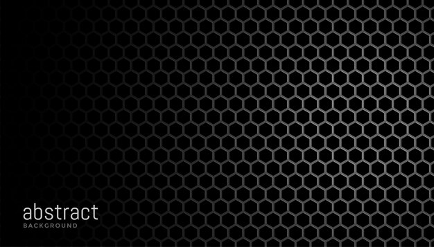 Negro con textura de malla hexagonal