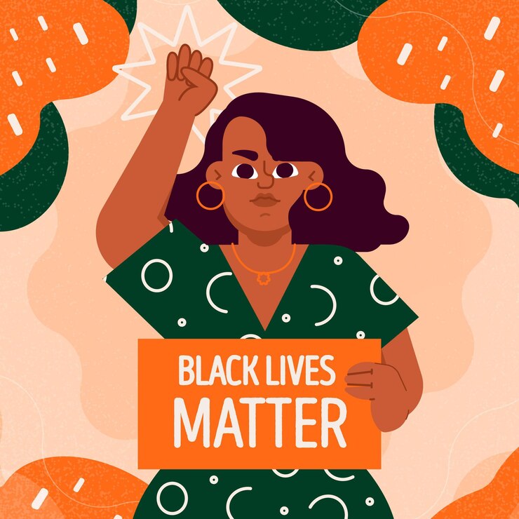 Vector gratuito negro vive la materia ilustrada
