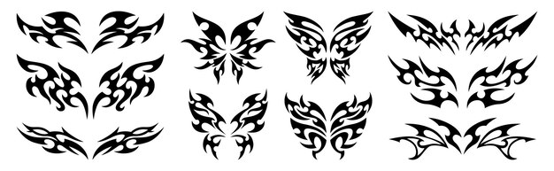 Neo tribal y2k tatuaje celta gótico adornos para el cuerpo en estilo neotribal