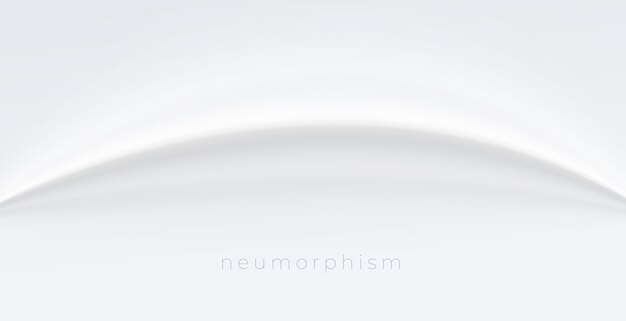 Neumorfismo blanco fondo estilo minimalista.
