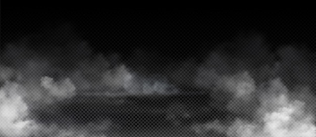 La niebla el humo las nubes de smog blanco en el suelo la niebla la niebla