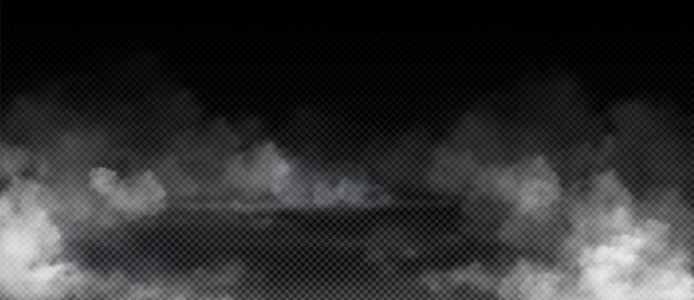 La niebla el humo las nubes de smog blanco en el suelo la niebla la niebla