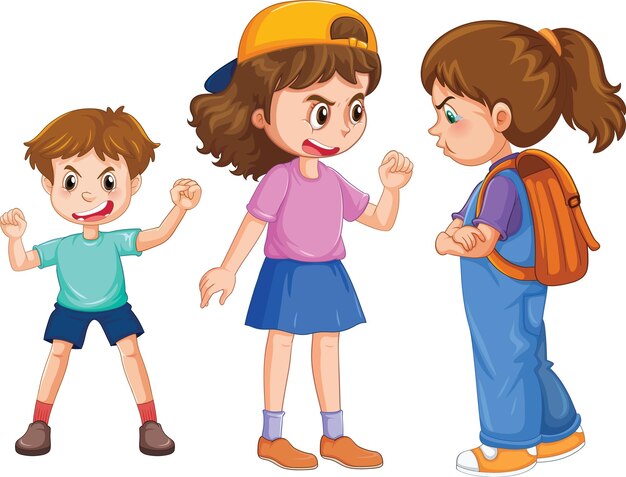 Una niña abusada por otros niños.