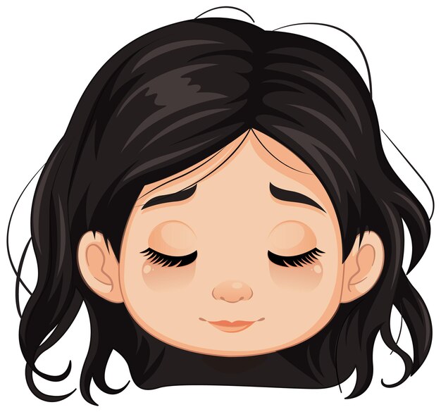 Niña cerrando los ojos
