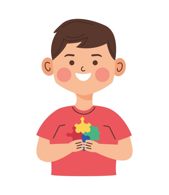 niño asperger con ilustración sin enigma