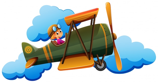 Un niño en un avión