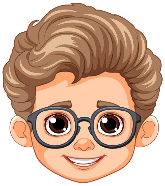 Niño de cabeza castaña y ojos castaños