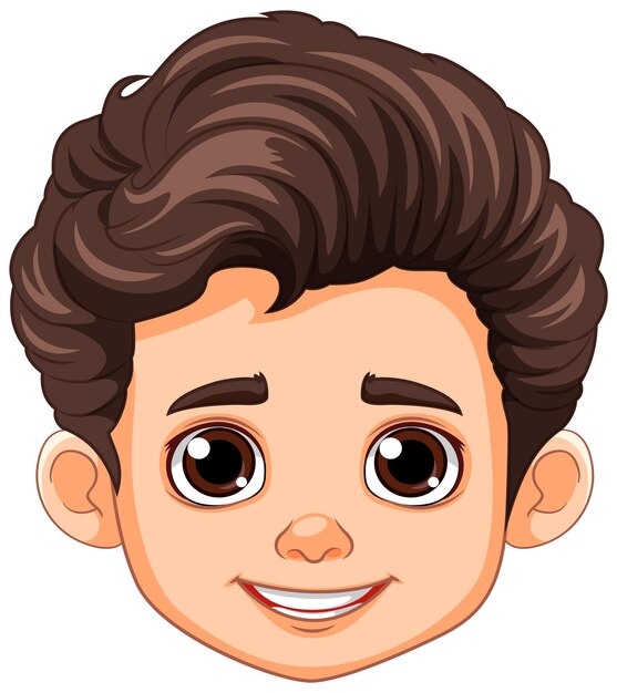 Niño de cabeza castaña y ojos castaños