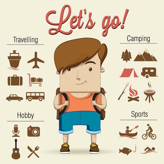 Un niño va de camping con fantásticos accesorios