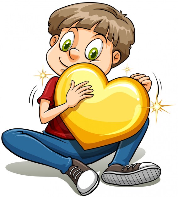 Niño con un corazón de oro