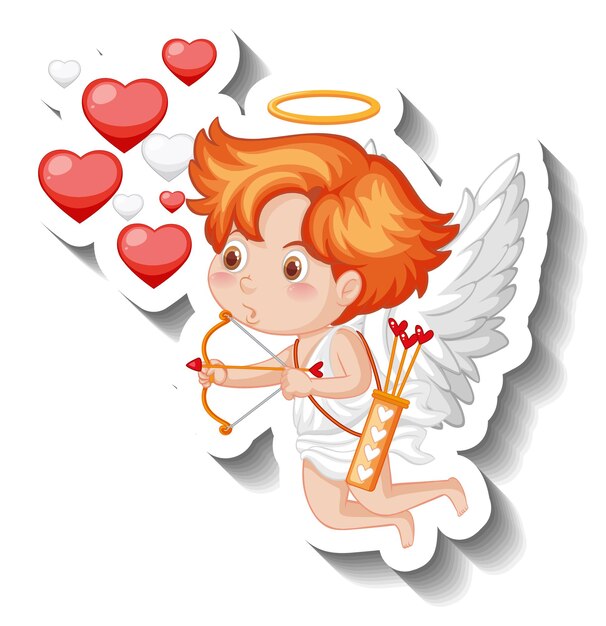 Niño cupido con arco y flecha