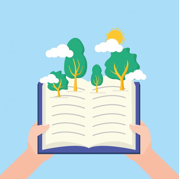 Niño en el día mundial del libro
