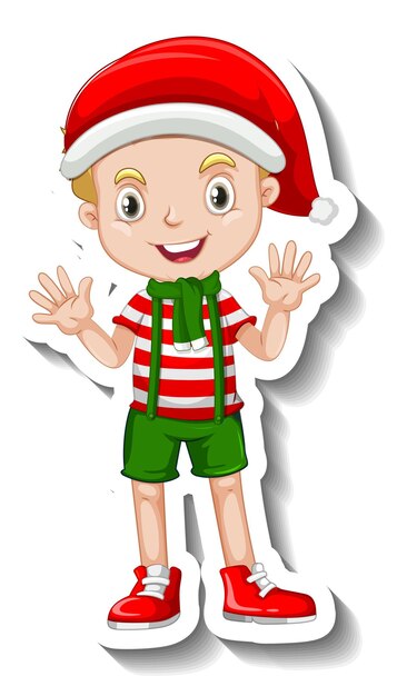 Un niño con disfraces navideños.