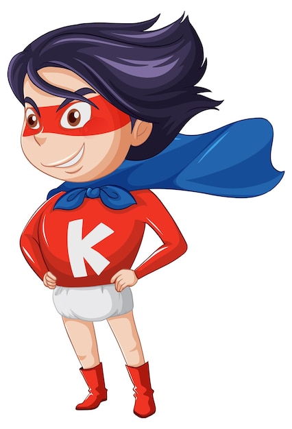 Vector gratuito niño disfrazado de superhéroe