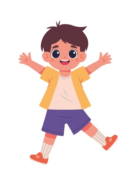 niño feliz icono de la infancia aislado