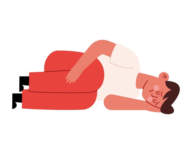 niño con ilustración de depresión