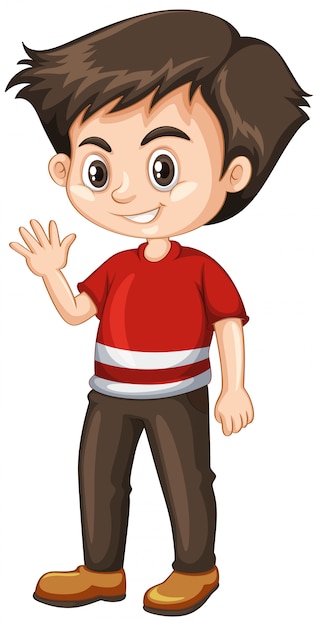 Niño pequeño agitando la mano