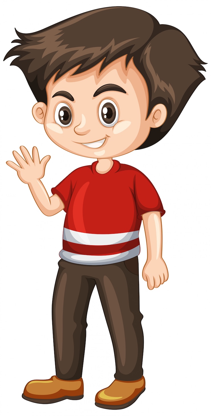 Vector gratuito niño pequeño agitando la mano