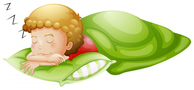 Un niño pequeño durmiendo profundamente