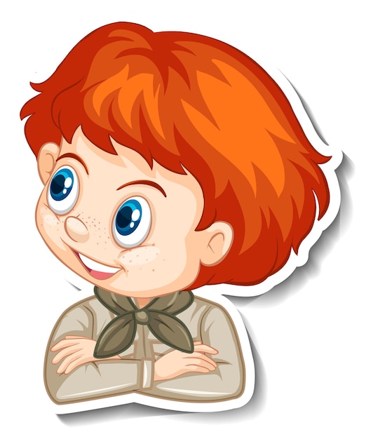 Vector gratuito niño en personaje de dibujos animados de traje de safari