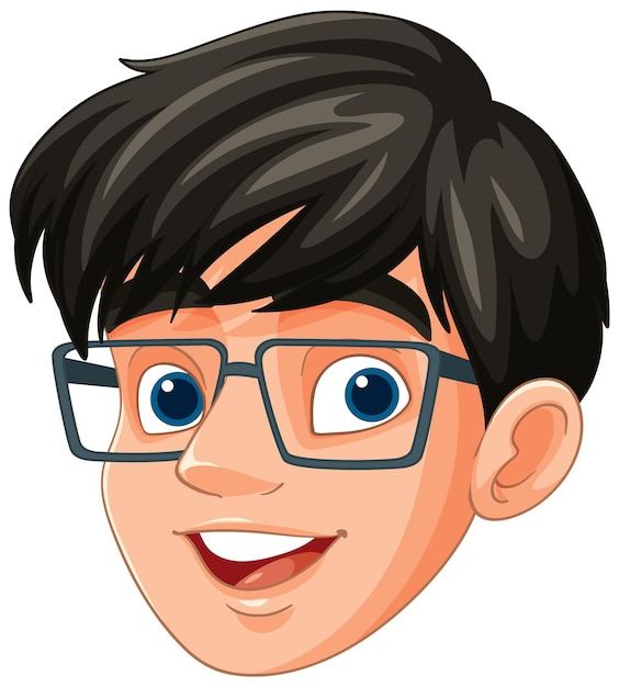 Niño sonriente con gafas