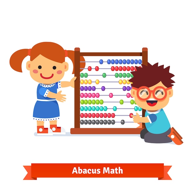 Los niños están aprendiendo matemáticas