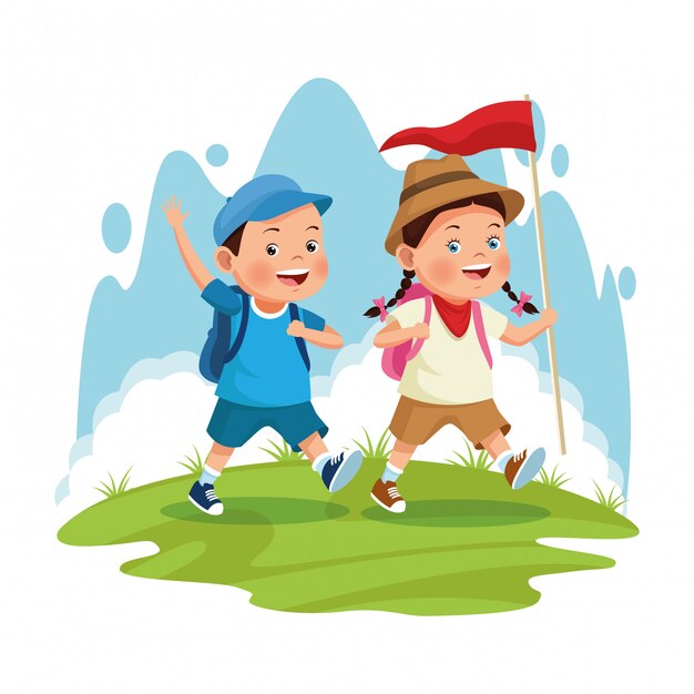 Niños en excursión escolar
