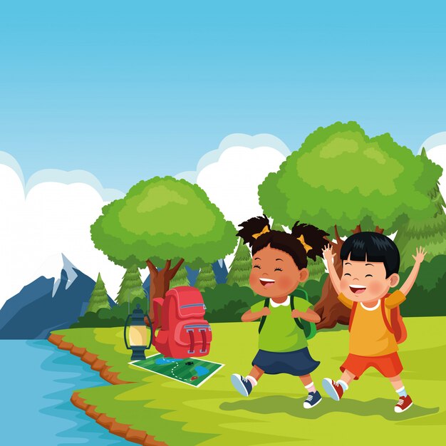 Niños en excursión escolar