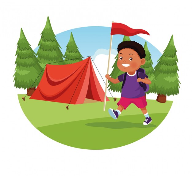 Niños en la excursión escolar.
