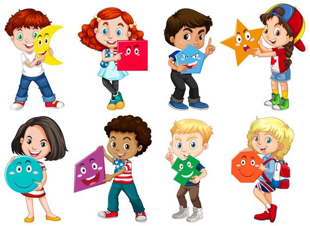 Niños con forma de matemáticas