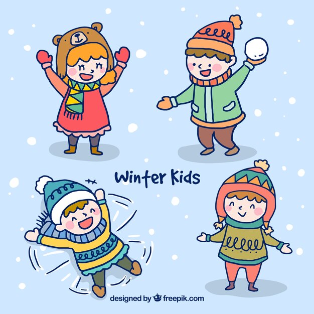 Niños en invierno