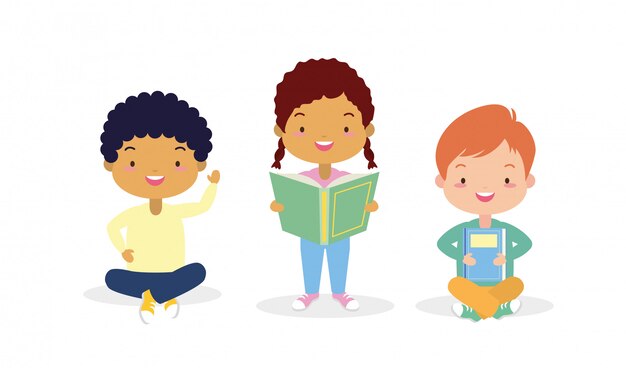 Niños en Kid in World Book Day
