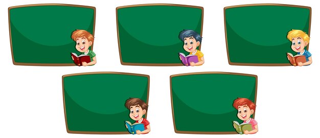Los niños leen en clase