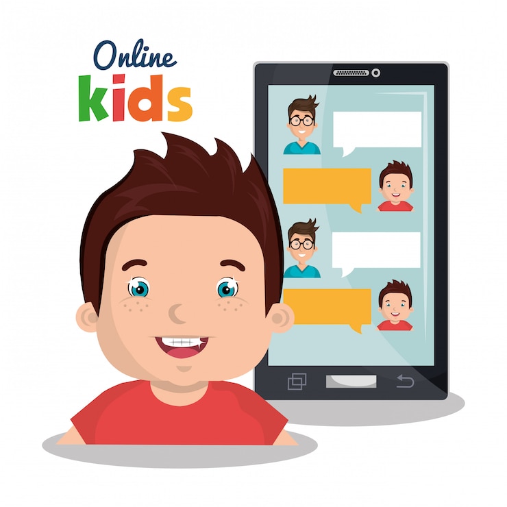 Vector gratuito niños en línea