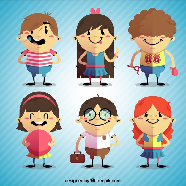 niños planos divertidos