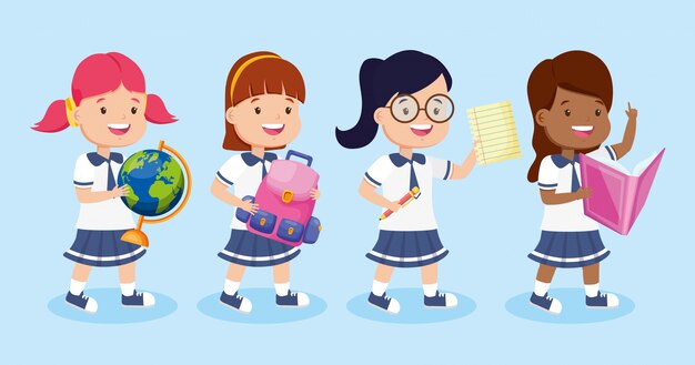 Niños de regreso a la escuela