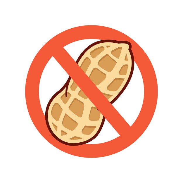 No hay ilustración de dibujos animados de noviembre Nut. Ilustración de icono de vector de dibujos animados premium. Objeto de comida aislado