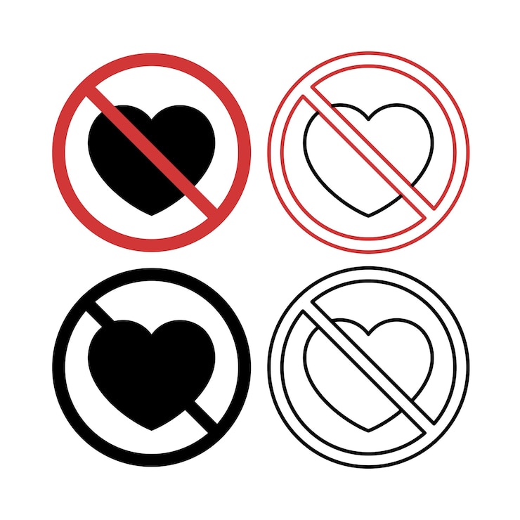 Vector gratuito no hay señales de amor