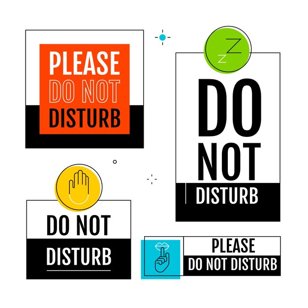 No molestar el diseño de la señal
