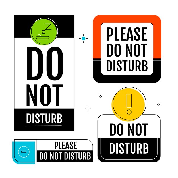 No molestar el diseño de la señal