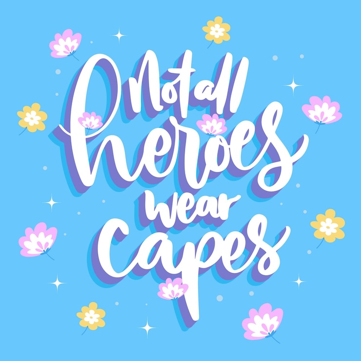 Vector gratuito no todos los héroes visten capas con flores.
