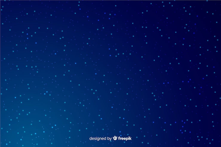 Vector gratuito noche estrellada fondo azul degradado
