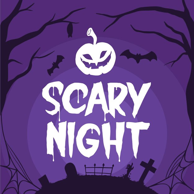 Noche de miedo y murciélagos letras de halloween