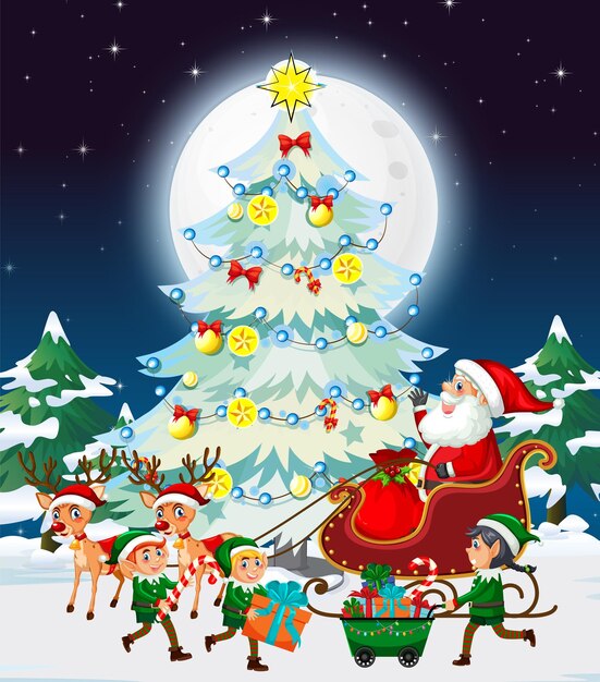 Nochebuena con Papá Noel en trineo