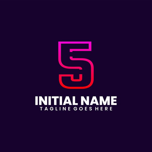nombre inicial diseño de logotipo colorido